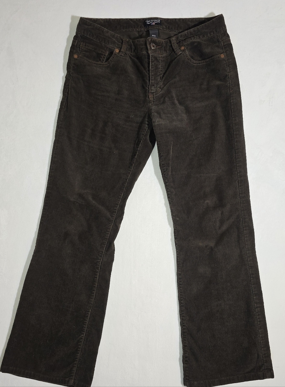 Polo Jeans Co. Ralph Lauren Corduroy Pants Brown Size 8x32 Straight Leg
